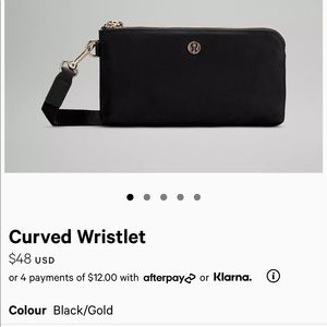 Lululemon Wristlet Wallet - Black/Gold